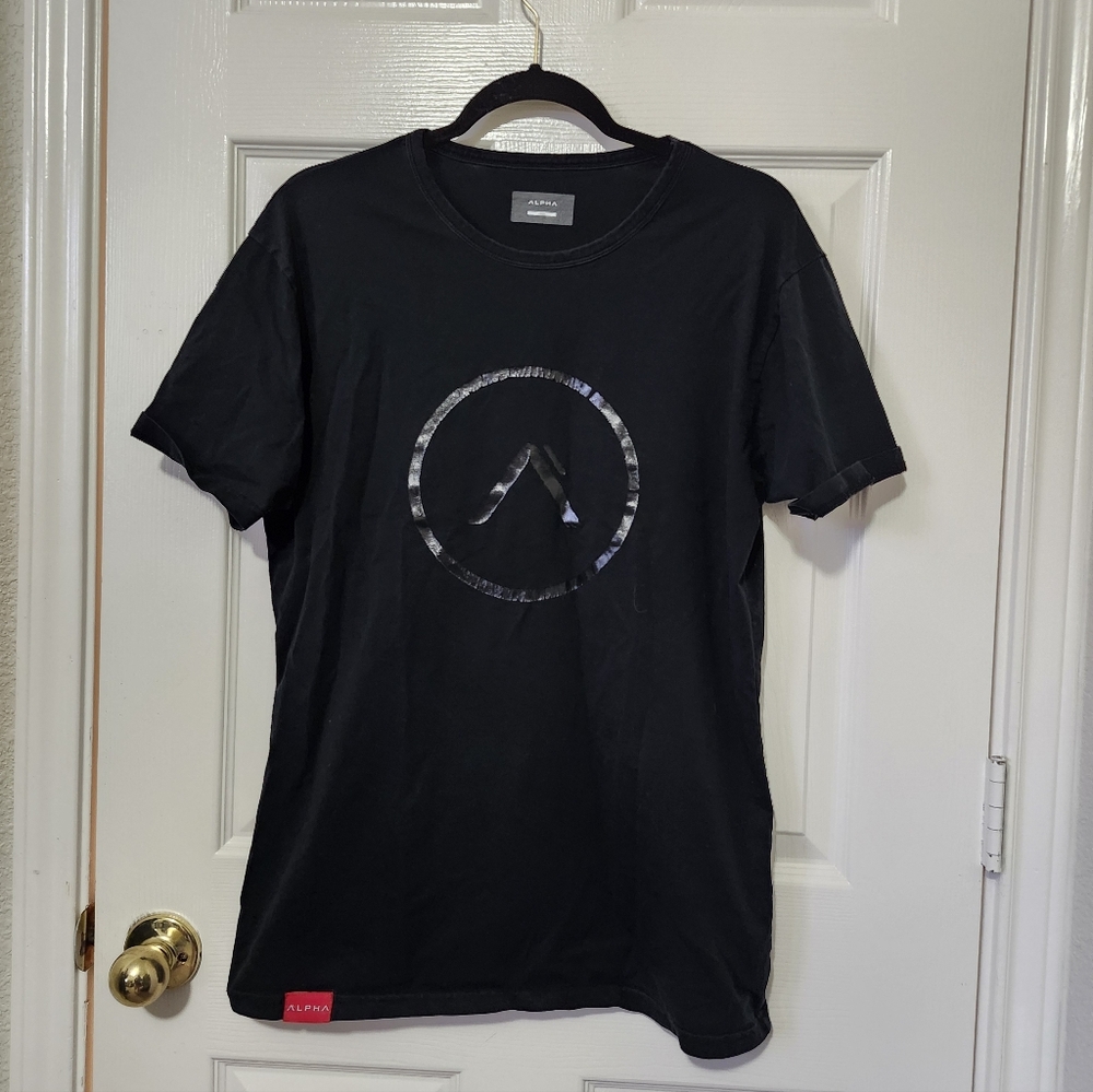 Alpha Industries Black Graphic Tee L